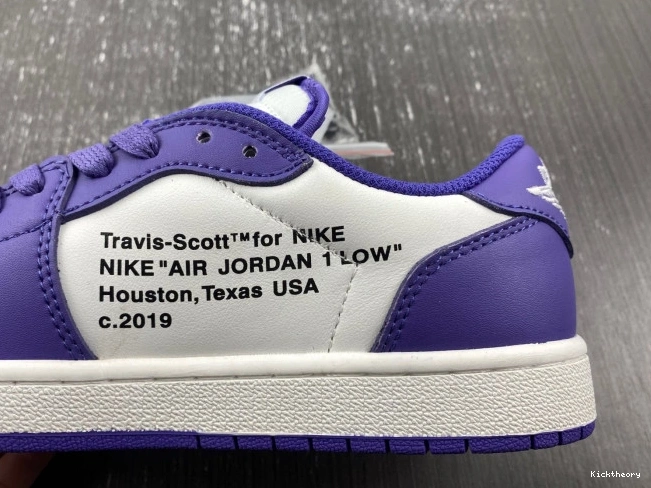 Kicktheory DM7890-386 X 1 TRAVIS SCOTT OFF-WHITE X CUSTOM JORDAN AIR 0810